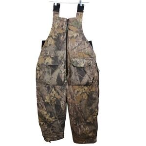 Remington Youth Camo Insulated Hunting Bibs XL Realtree Full Zip Cargo Overalls
